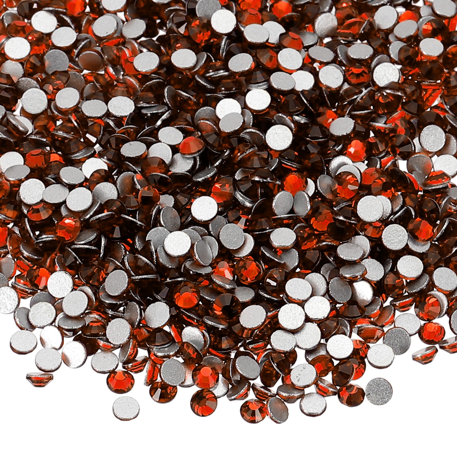 4320Pcs SS6 Round Flatback Crystal 2.0-2.1mm Glass Rhinestones Orange