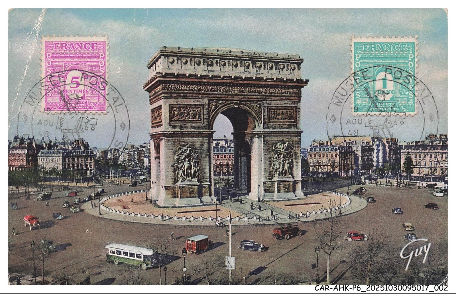 Car Ahkp6 0296 Maximum Cards - Paris And Its Wonders - Place And Arc Of Trio
