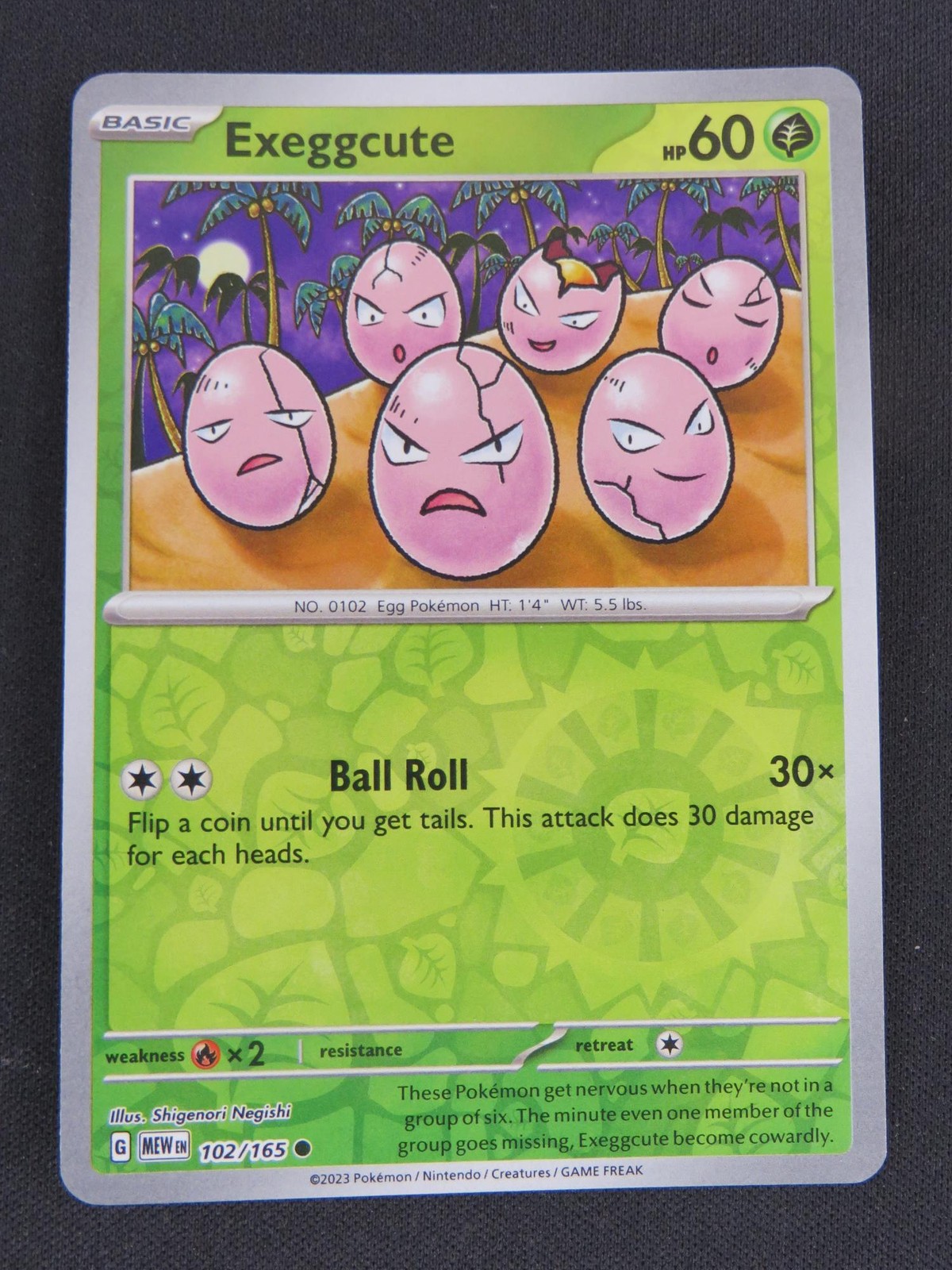 Exeggcute 102/165 Common 151 Pokemon Reverse Holo NM