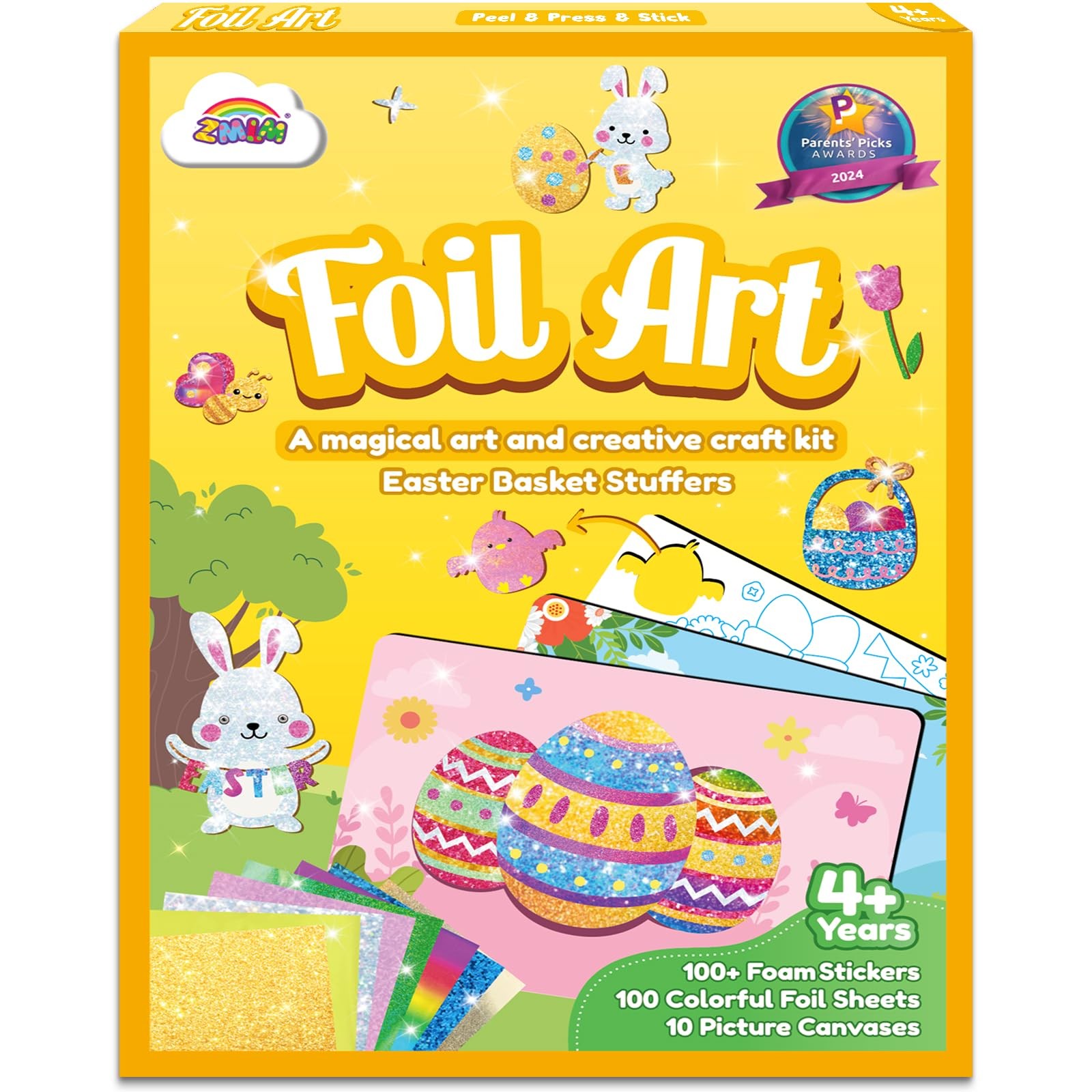 Foil Art Kit for Kids - Easter Crafts for Kids 4-8 8-12 Gifts, Fun Mess Free ...