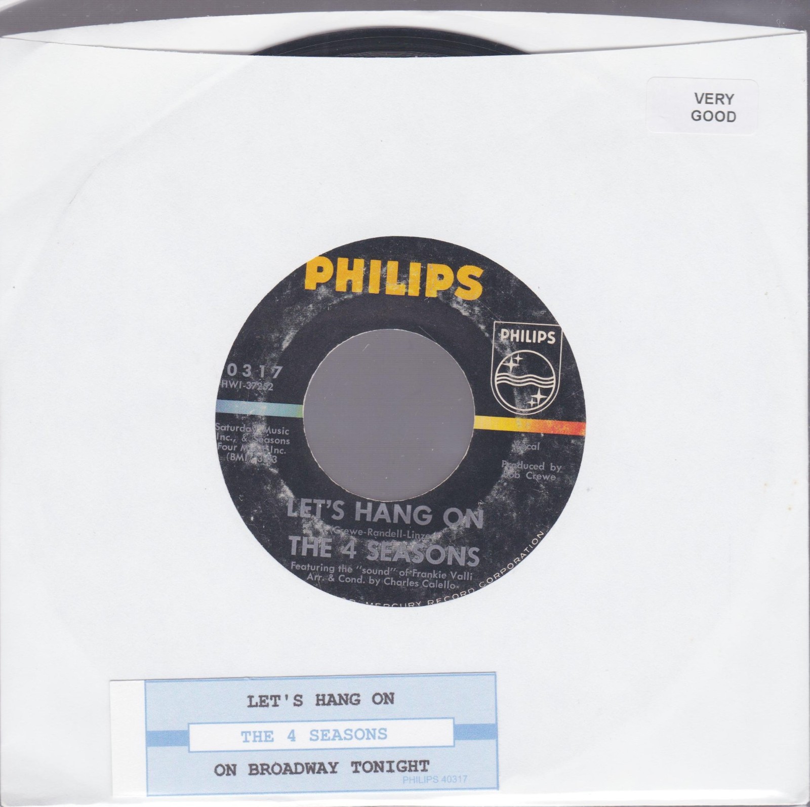 THE 4 SEASONS -1 -  45RPM - VOCALS-8