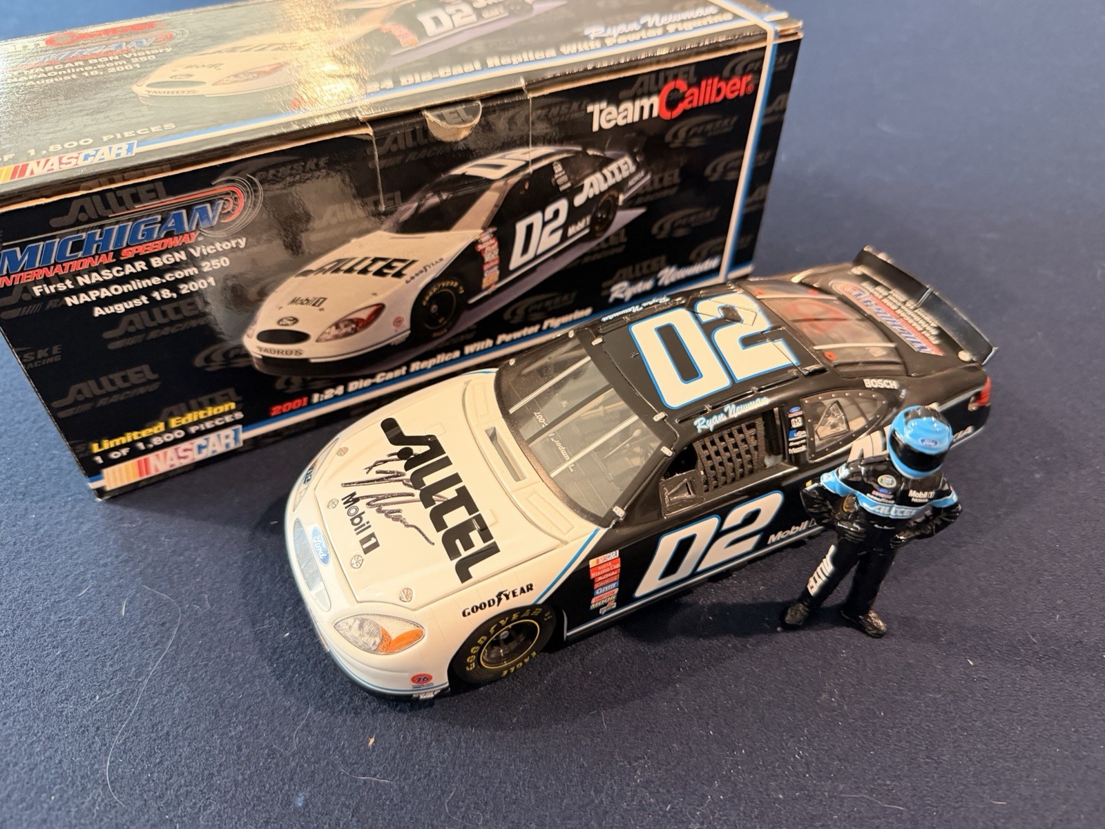 Ryan Newman 2001 1st BGN Autographed Win Michigan Speedway TeamCaliber