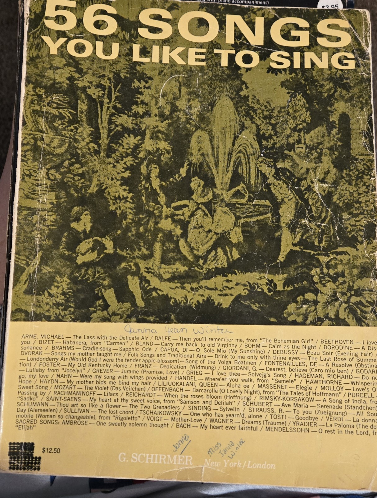 56 SONGS YOU LIKE TO SING 1937 G. SCHIRMER PIANO VOICE- VINTAGE MUSIC SHEET BOOK