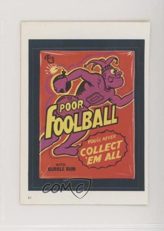 1982 Topps Wacky Packages Album Stickers Foolball #51 0a2