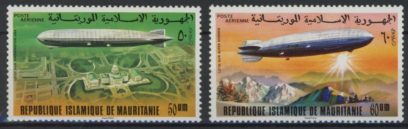 Mauritania 1976 : Zeppelins - Good Set Very Fine MNH Airmail Stamps