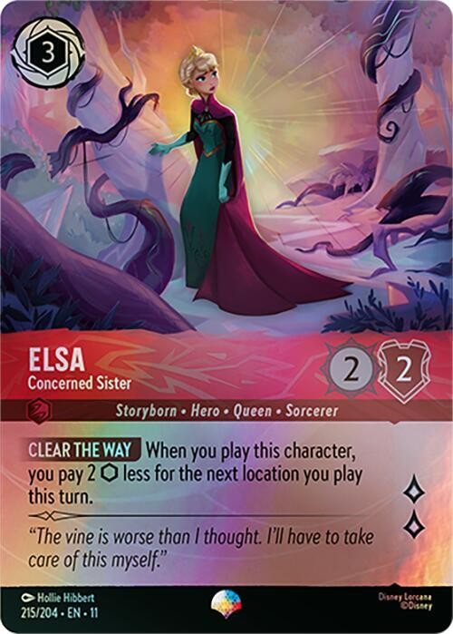 Elsa - Concerned Sister 215/204 NM Epic Foil - Winterspell