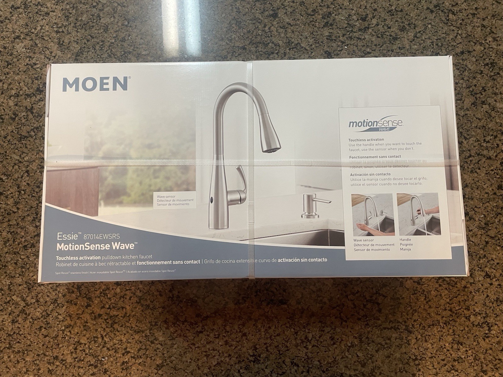 Moen Essie MotionSense Wave Touchless Pull-Down Kitchen Faucet Spot Resistant  