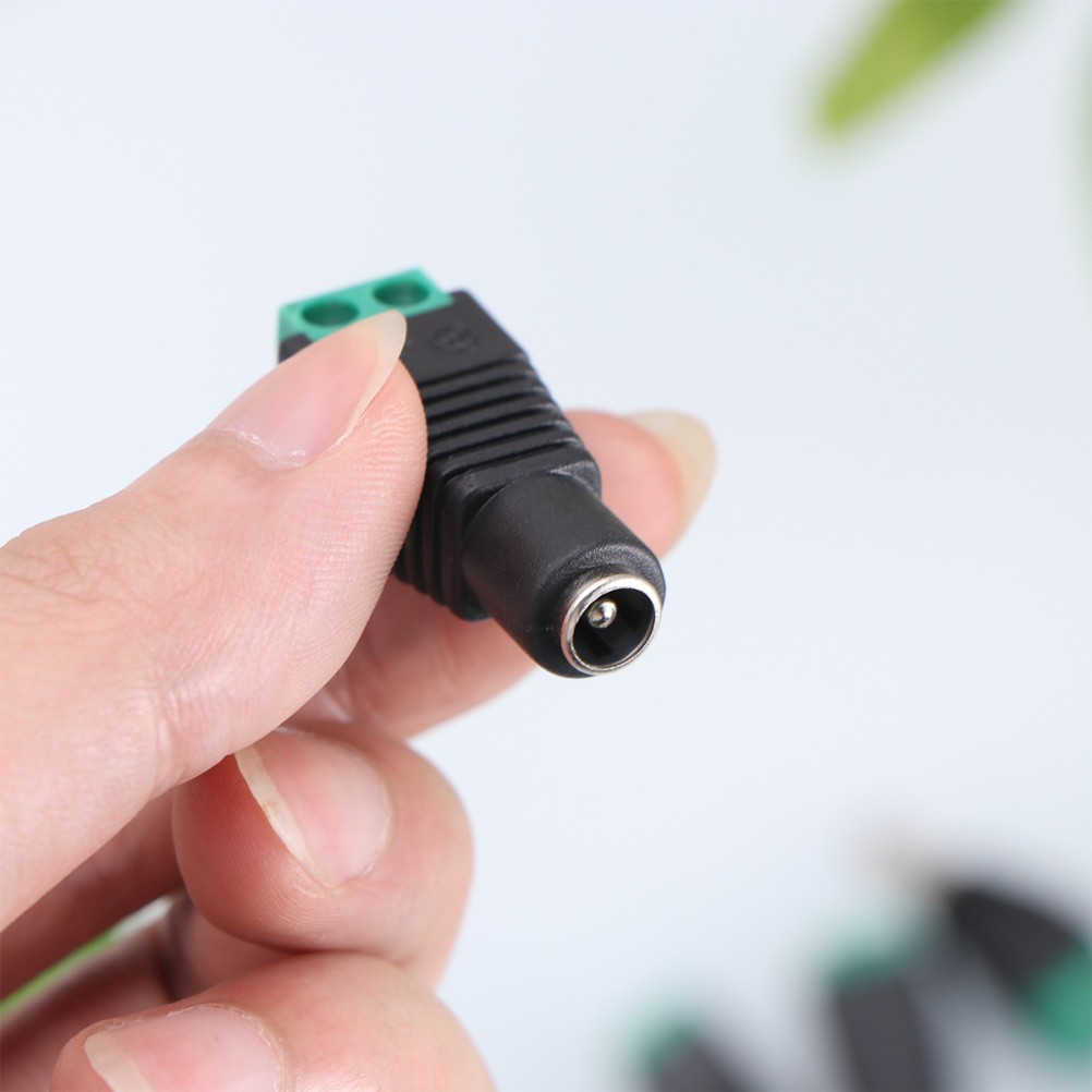 10 Pairs Male Female DC Power Plug Adapter 2.1x5.5mm Connectors for CCTV Camera