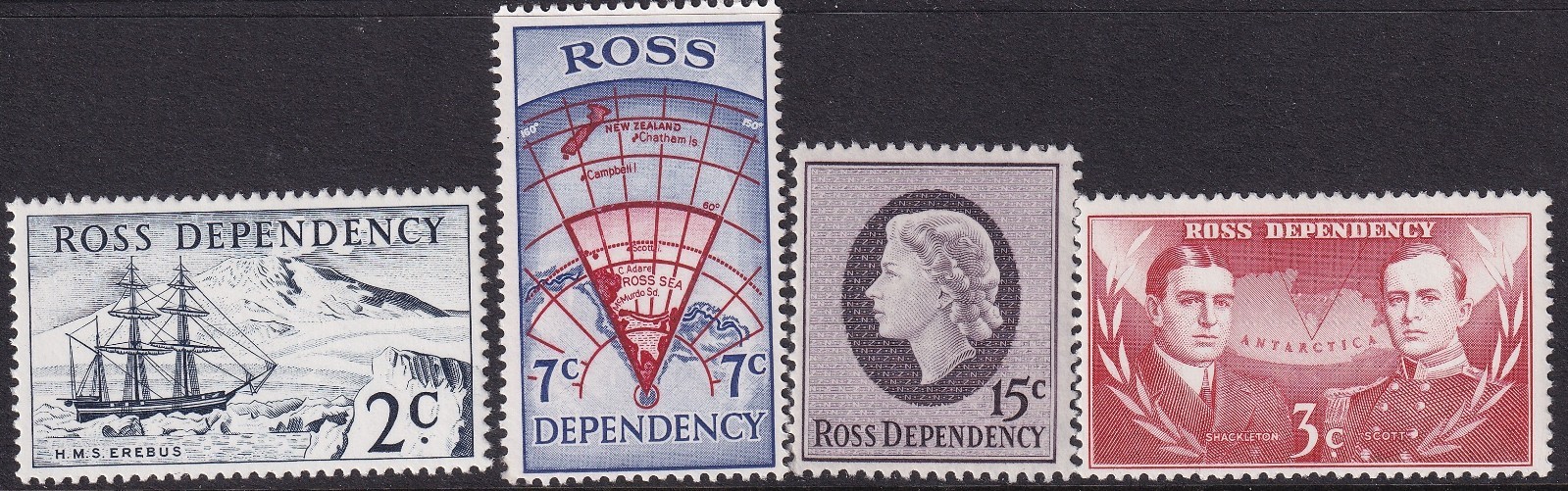 ROSS DEPENDENCY 1967 DEFINITIVES SG5-8  MNH