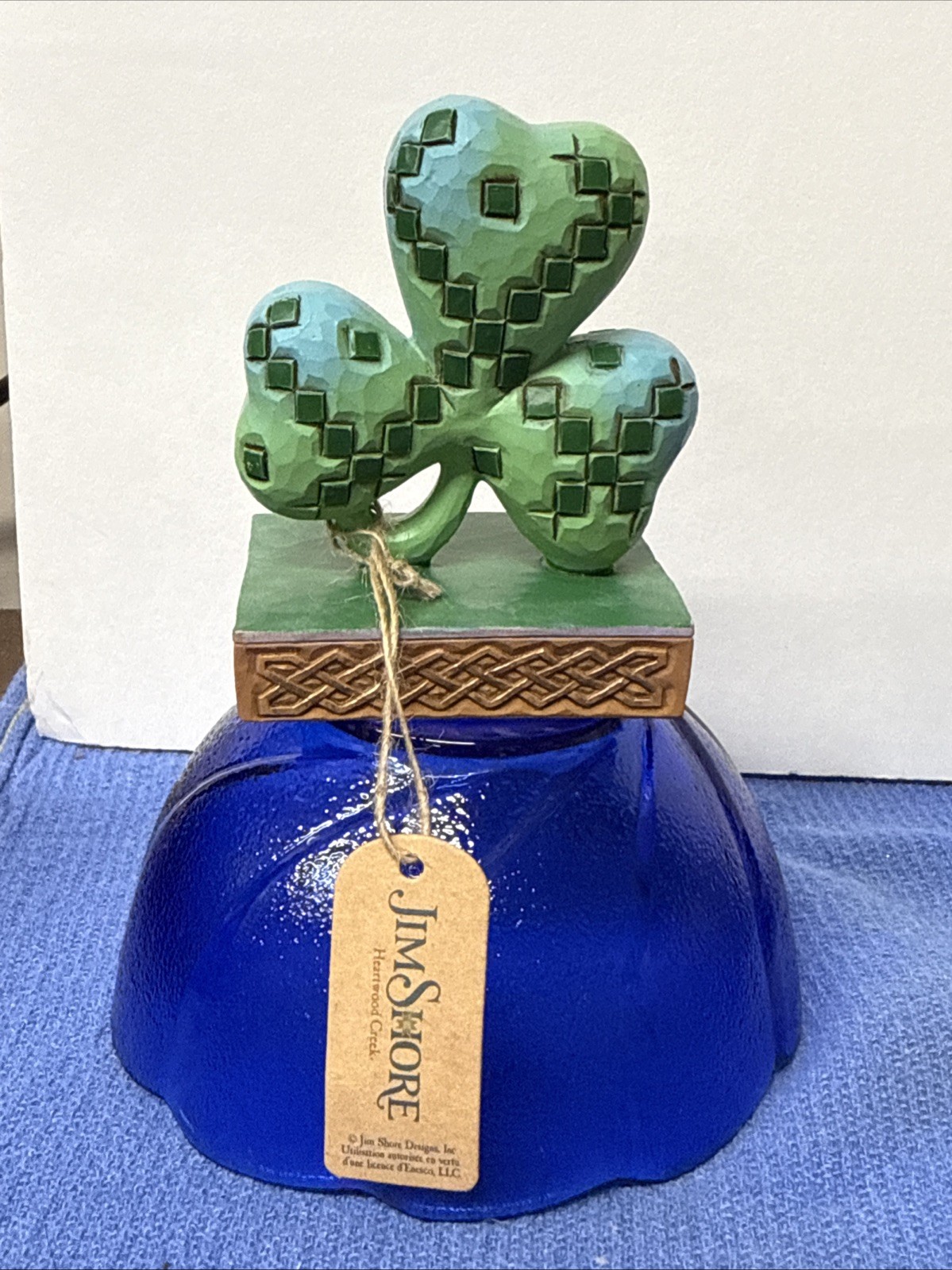 Jim Shore Mini Shamrock 6010269 St Patrick's Day Irish - Preowned