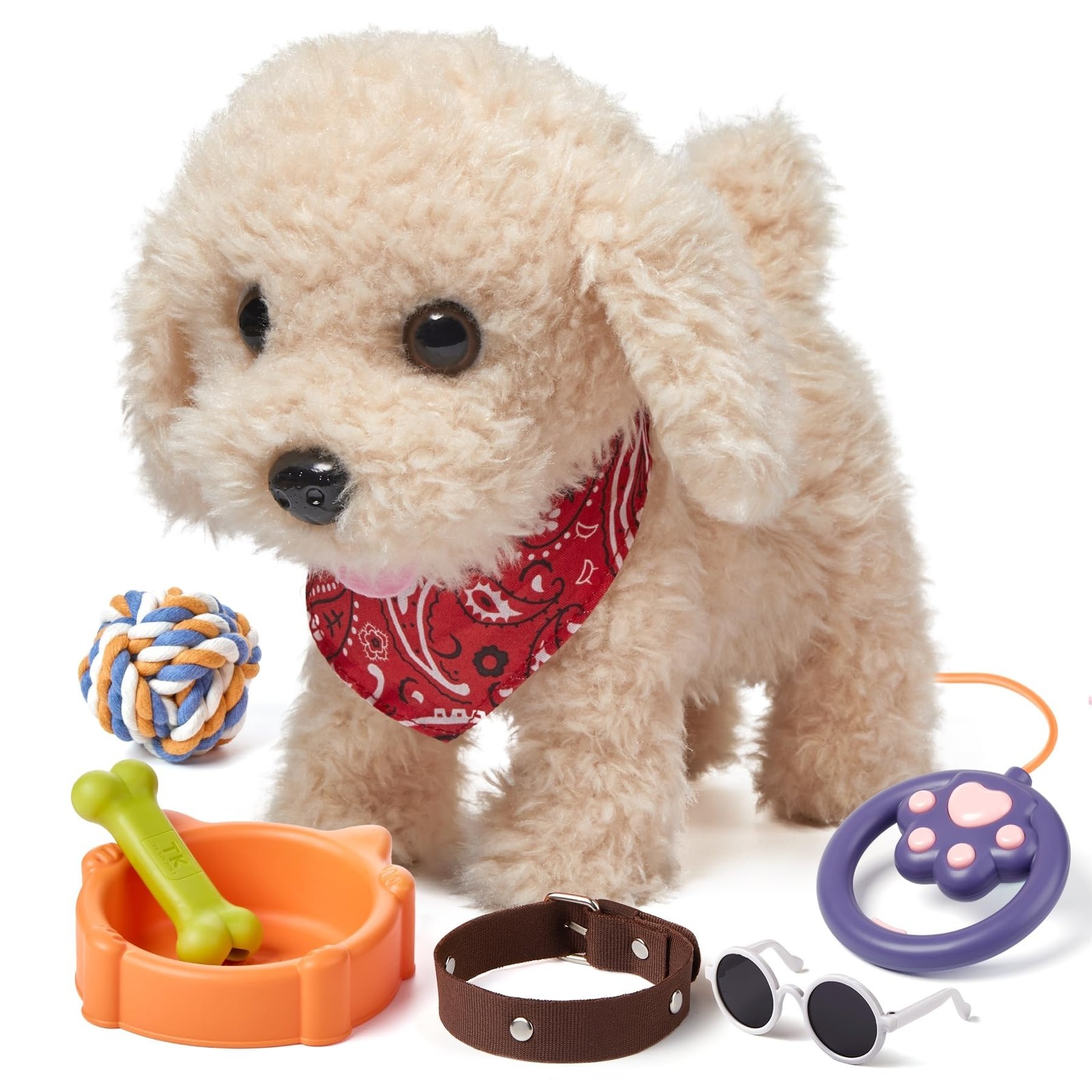 TUMAMA Remote Control Electronic Plush Puppy Dog , Fun Interactive Toys,Walks...