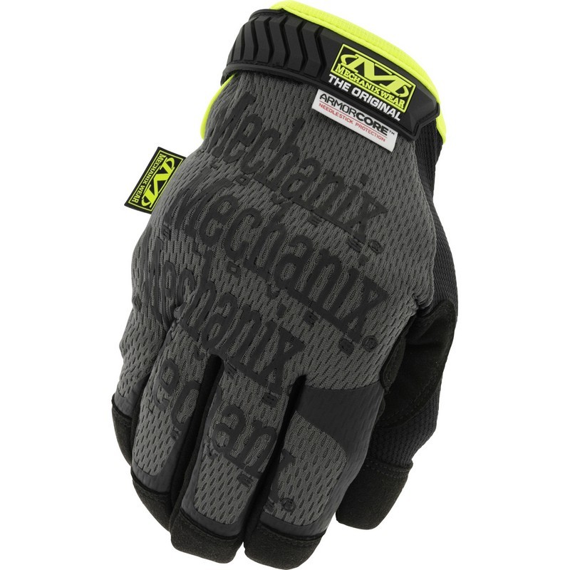Mechanix Wear NSMG-08 Needlestick Original® Cut-Resistant Gloves, Black/Gray