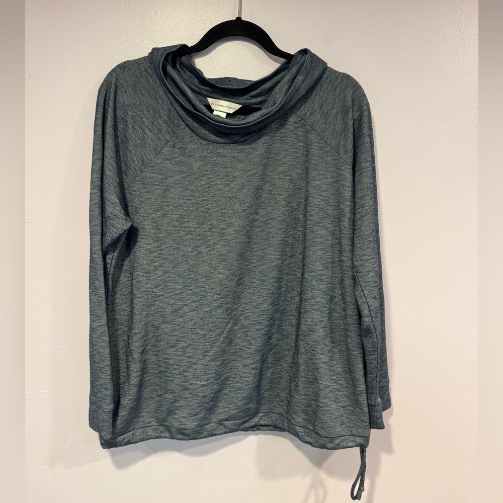Christopher and Banks Navy cowl neck long sleeve size large