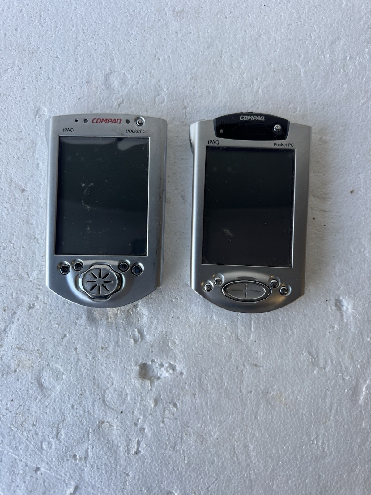 Lot of 2 Compaq iPAQ Pocket PC PDAs Models 3835 & 3630 Untested AS-IS