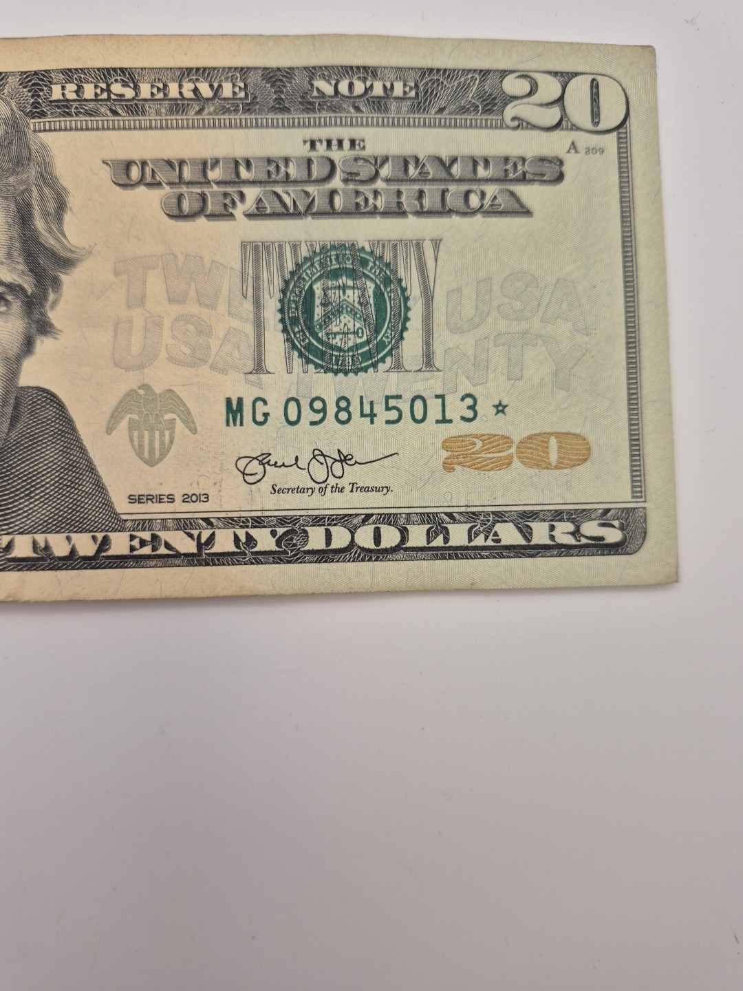 Series 2013 $20 Dollar Federal Reserve STAR NOTE  320K SINGLE RUN Rarer Issue