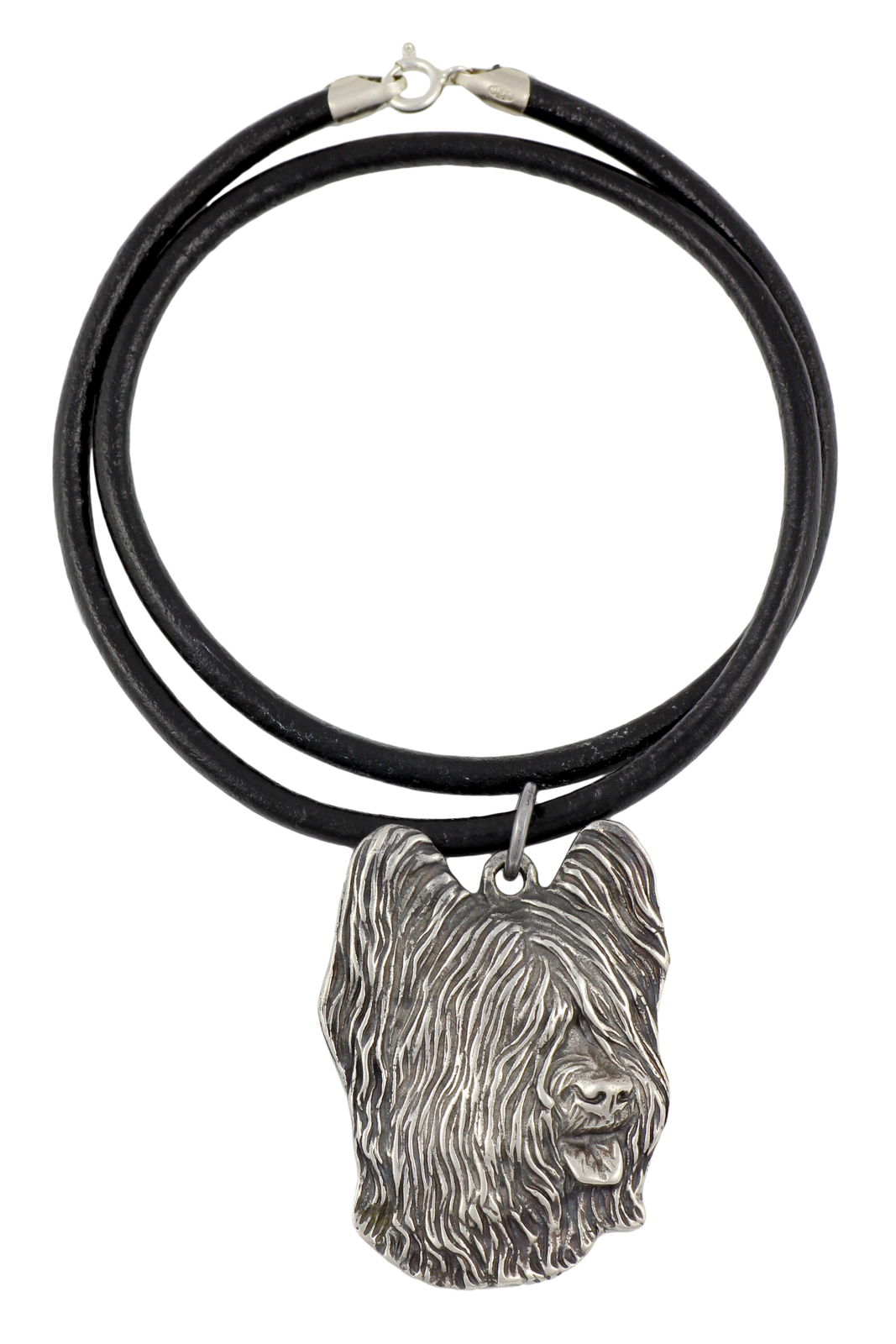 Briard, Berger De Brie - Necklace With Dog, Silver Plated Pendant For Dog Lovers