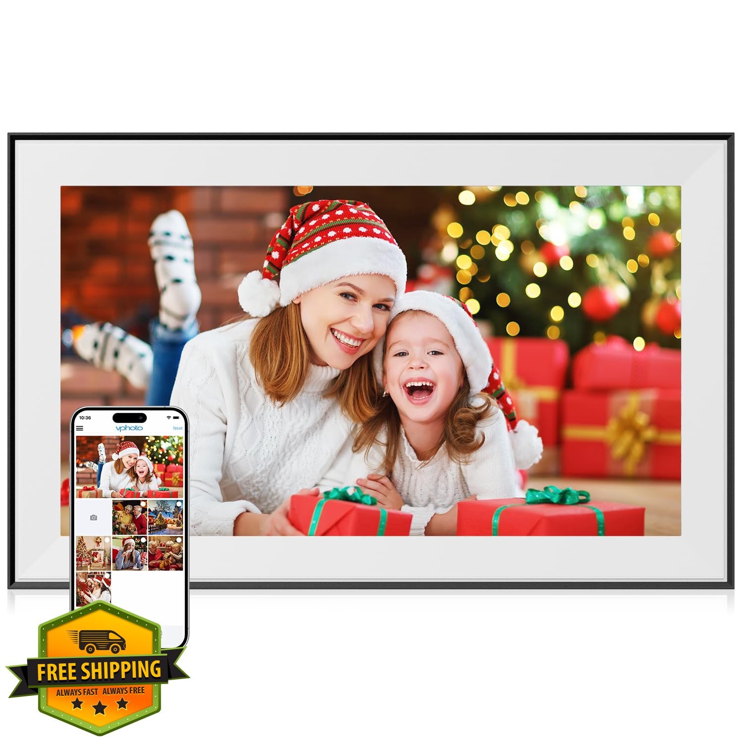 Dragon Touch 15.6" WiFi Digital Photo Frame FHD 1080P Touch 32GB Storage