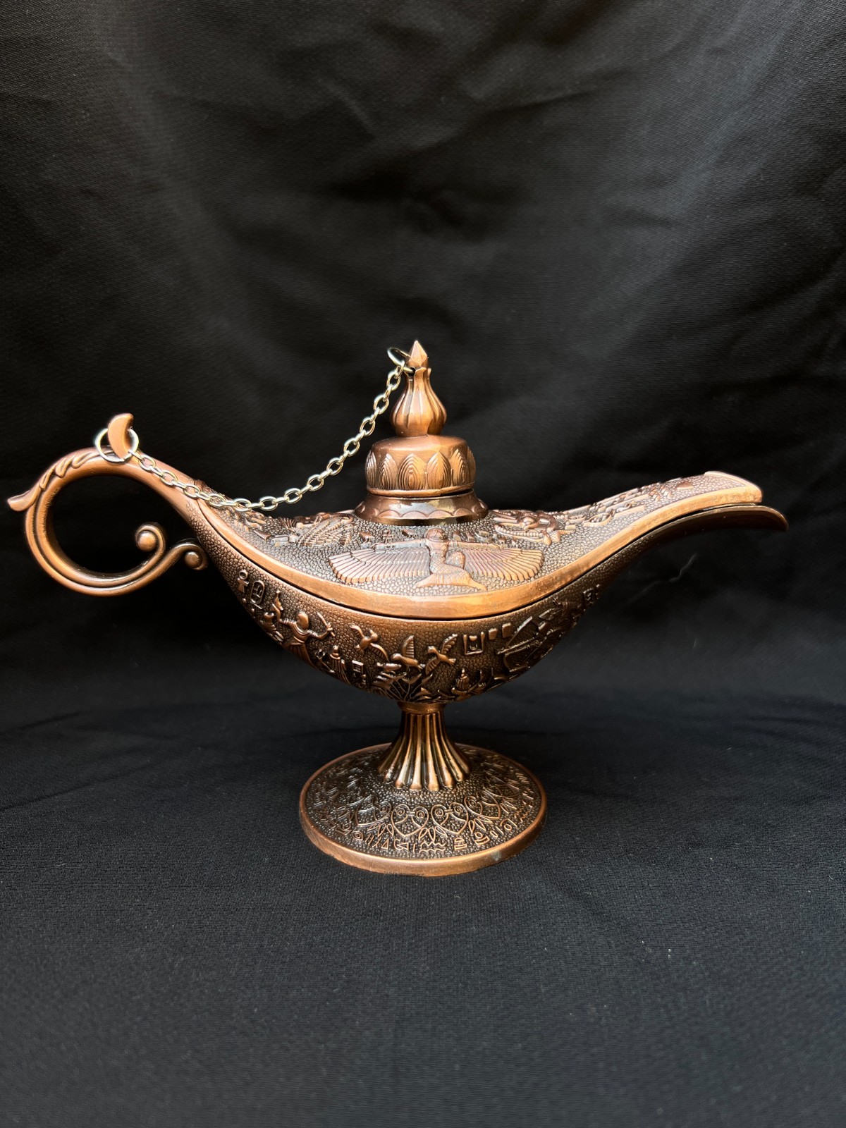Bronze Tone Aladdin Magic Lamp Decor Genie Lamp Decor Made In Egypt