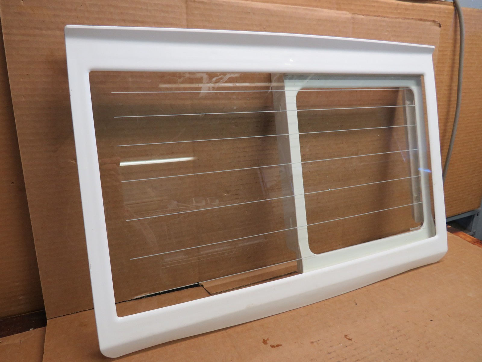 Whirlpool Refrigerator Glass Shelf w/ Pan Hanger Part# 2263641 2256601