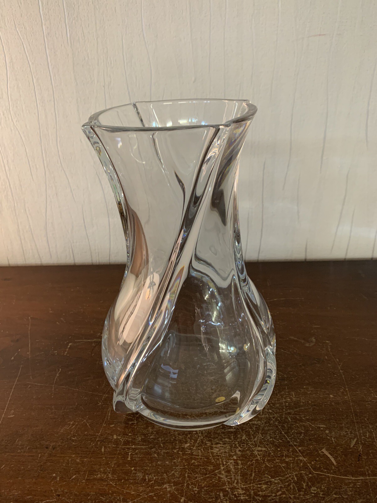 Serpentine Model Crystal Vase By BACCARAT