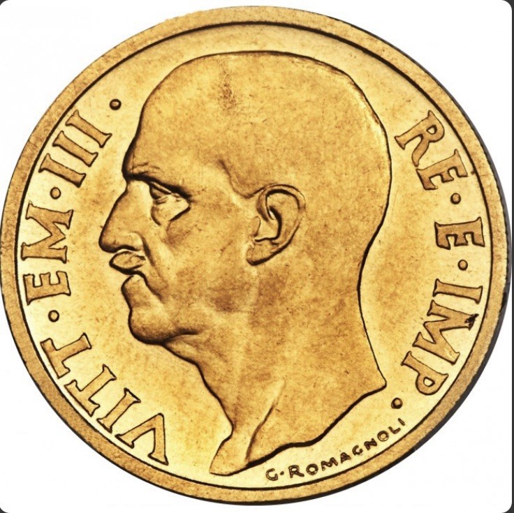 ITALIA 1936 VICTOR EMANNUEL III 50 LIRE TOKEN COIN.