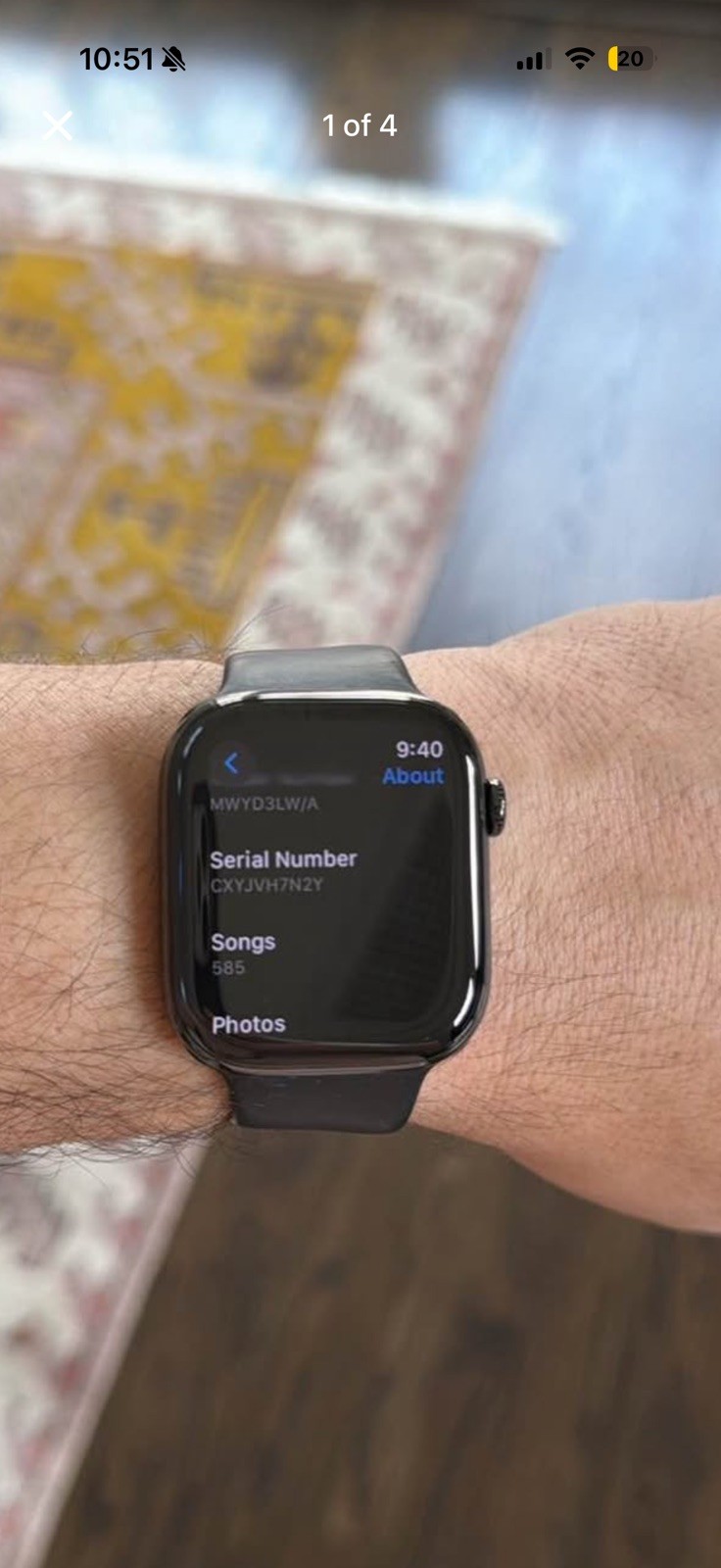 Apple Watch Series 10 (GPS + LTE) 46MM Slate Titanium Case Black Sport Band