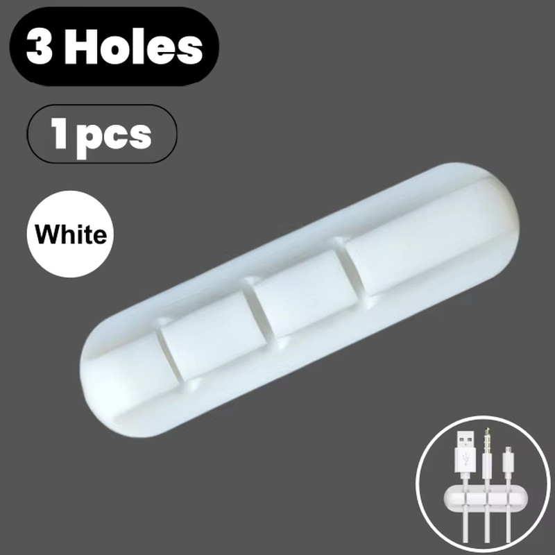 3/5/7Holes Cable Wire Organizer Cord Management Ties USB Cable Winder Management