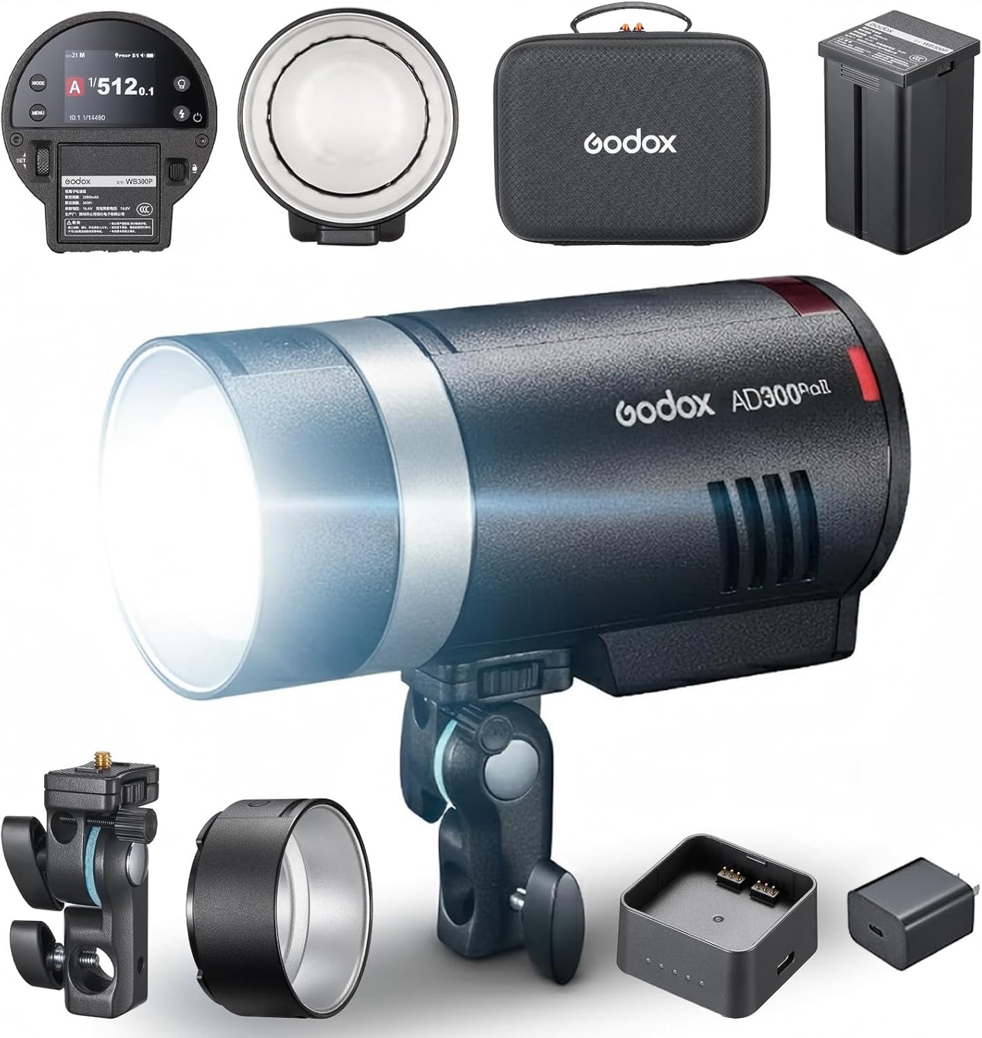 Godox AD300 Pro AD300Pro II 300W TTL Outdoor Flash Strobe Light Upgraded Version