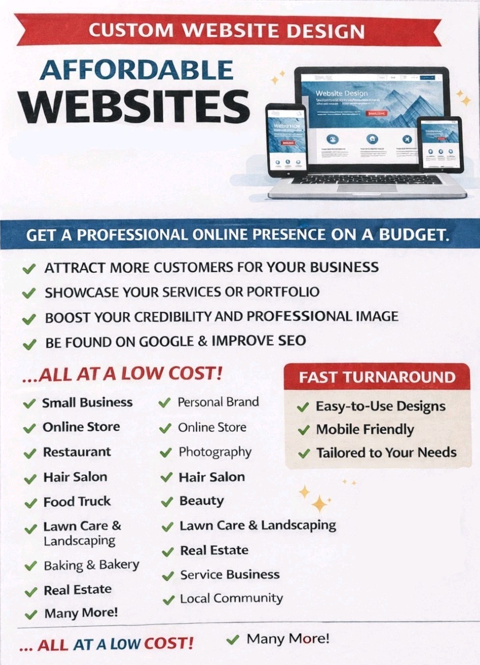 CHEAP CUSTOM WEBSITES (READ DESCRIPTION!)