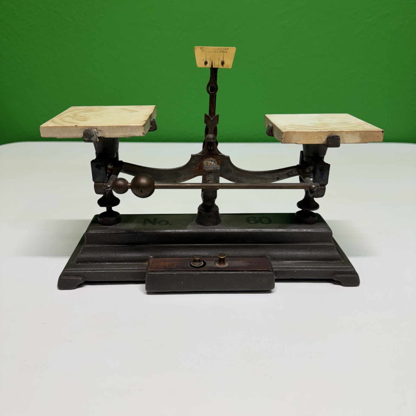 Antique C. Henry Troemner Philadelphia Apothecary Balance Weigh Scale No 60