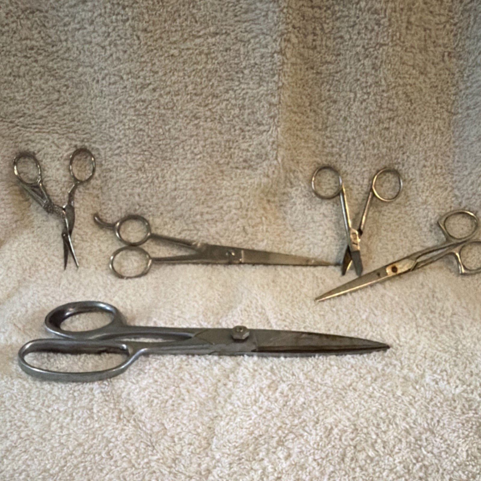 Gold Seal Italy Antique Dressmaker's Scissors & Shears Ornate Bird Design