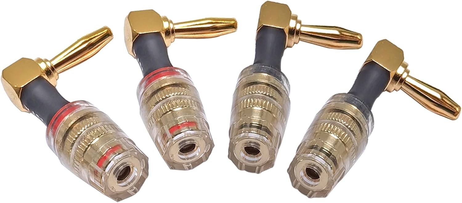 Banana Plug to 4mm Female Jack Speaker Audio Adapter