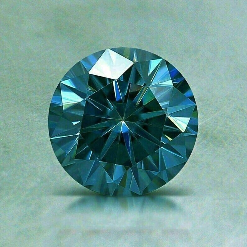 5.CT Natural Blue Color Diamond Round Cut VVS1 D Grade 1 Free Gift Certified