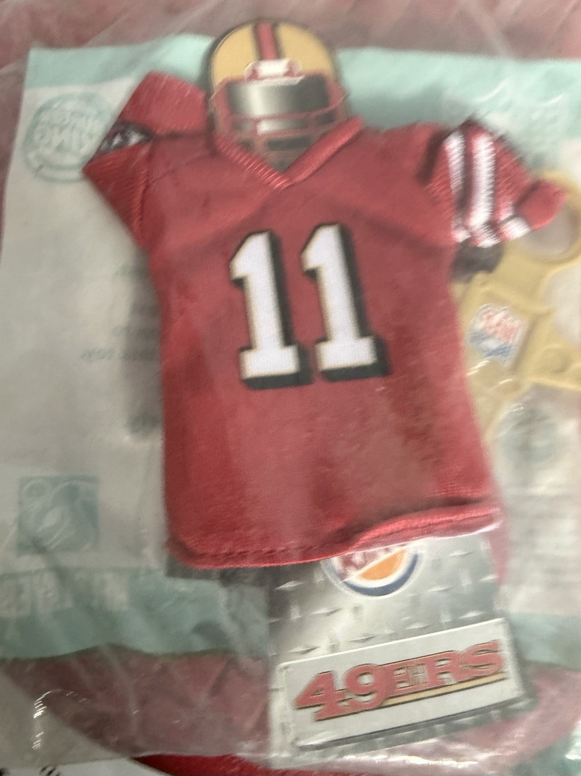McDonald's Kids Happy Meal Toy 2007 NFL  49ers #11 Collectible Jersey