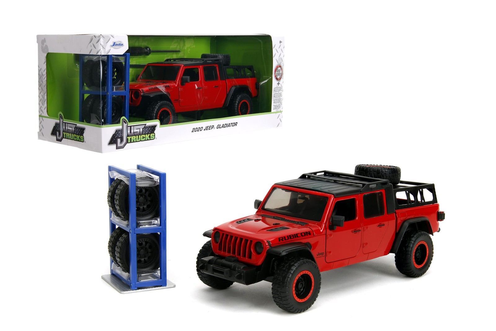 Jada Just Trucks 1:24 2020 Jeep Gladiator Die-Cast with Tire Rack