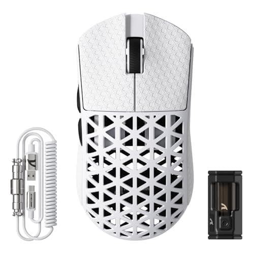 Attack Shark R5Ultra Wireless Gaming Mouse Carbon Fiber White Unused Tested