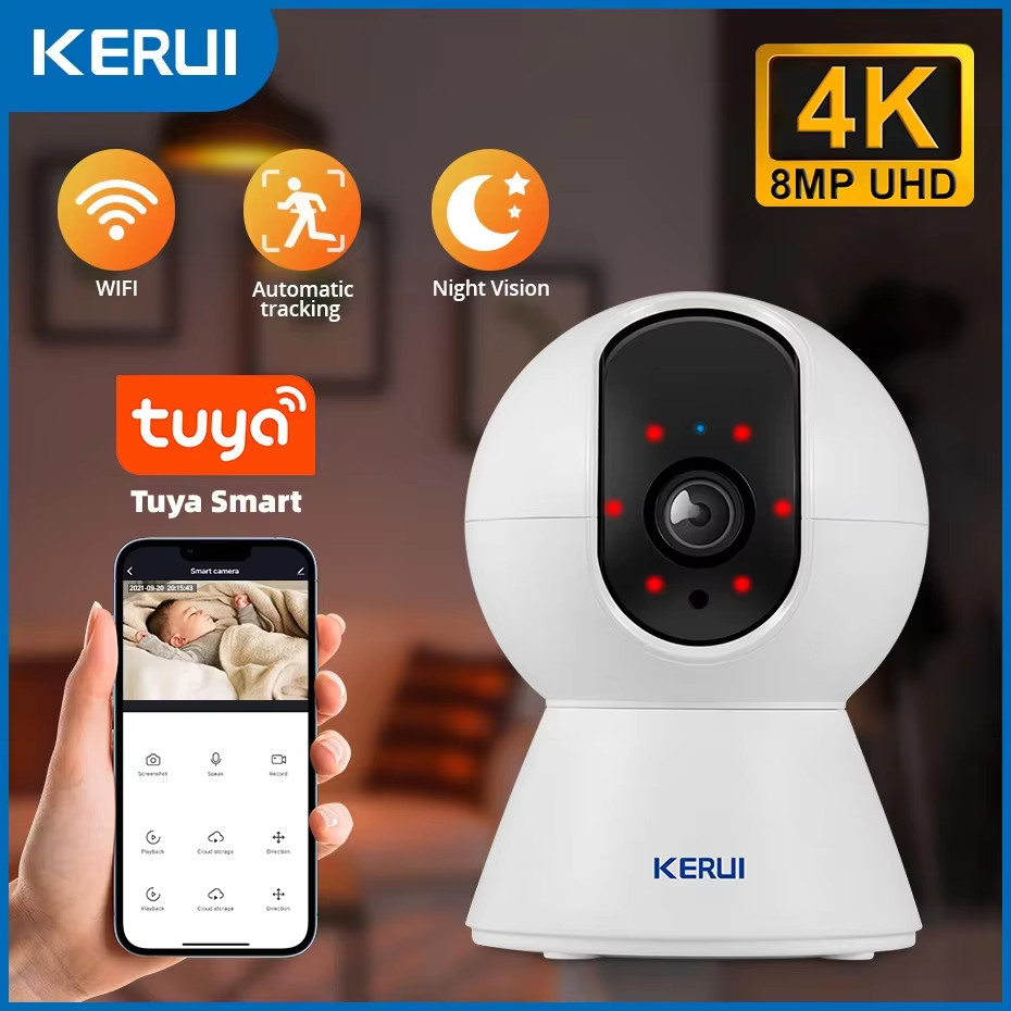 5MP 4K Tuya Smart Mini Wifi IP Camera Indoor Wireless Home Security AI Human Det