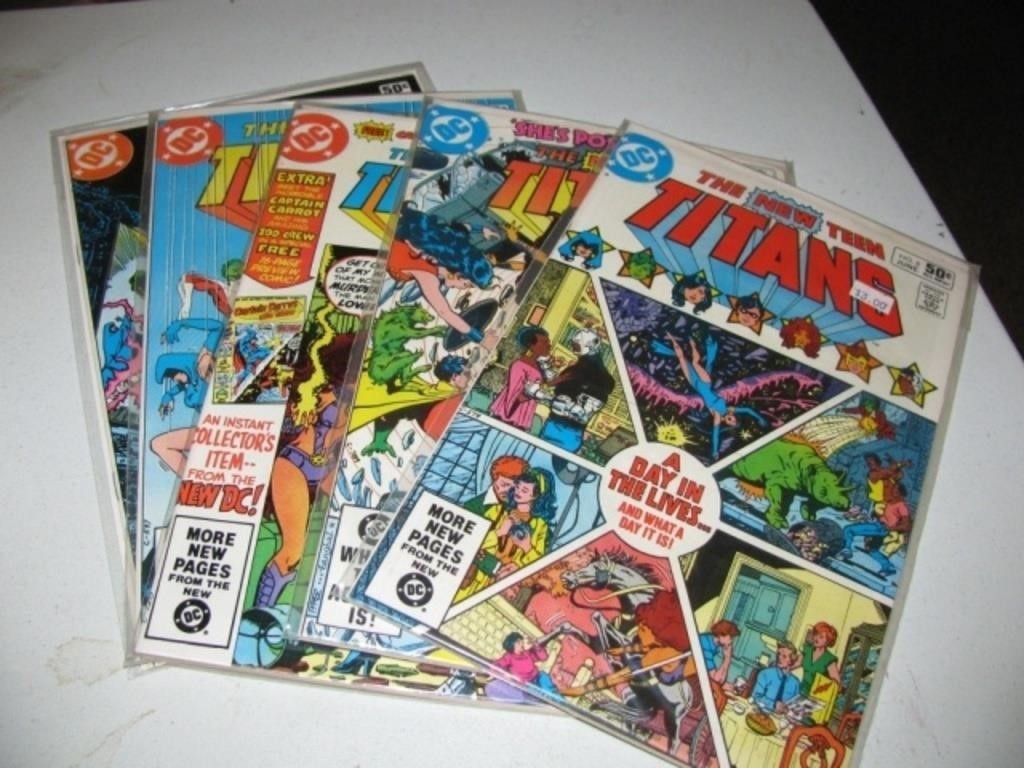 Lot of 5 The New Teen Titans DC Comics #7 #8 #9 #16 #17 Copper Age Cyborg