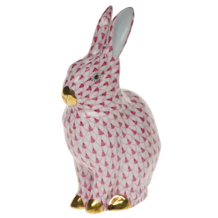 HEREND,  RABBIT SITTING, PINK RASPBERRY, #VHP-05307, BRAND NEW, MINT & BOXED!