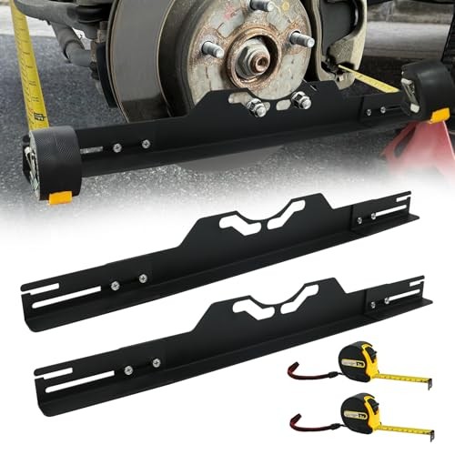 Wheel Alignment Tool with Tape Measures,Heavy Duty Toe Alignment Tool Black