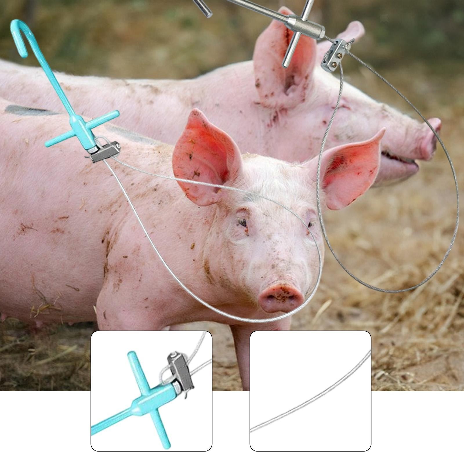 Pig Catcher Pole Portable Animal Holder Get Tool for Boar Cow Livestocks