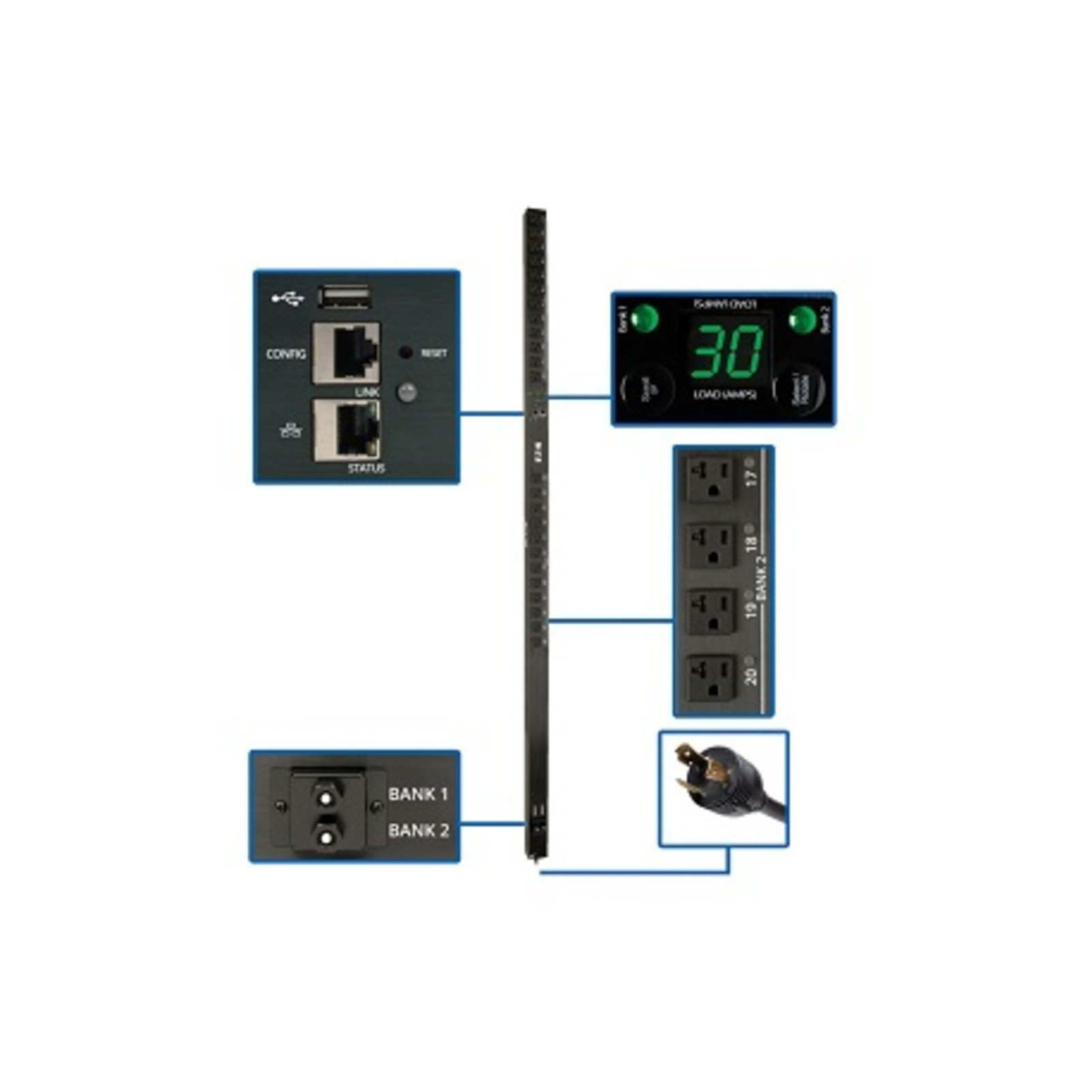 Eaton Electrical - PDUMV30NETLX - Tripp Lite by Eaton PDU 2.9kW Single-Phase