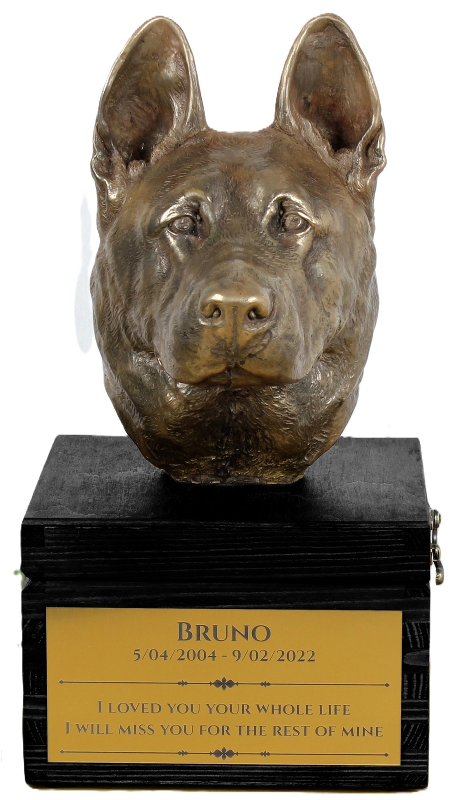 German Shepherd Black Letters on The Box Art-Dog