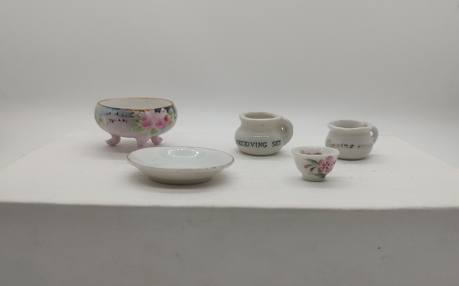 Vintage  Mixed Lot Of 5 MINIATURE Floral China Dishes