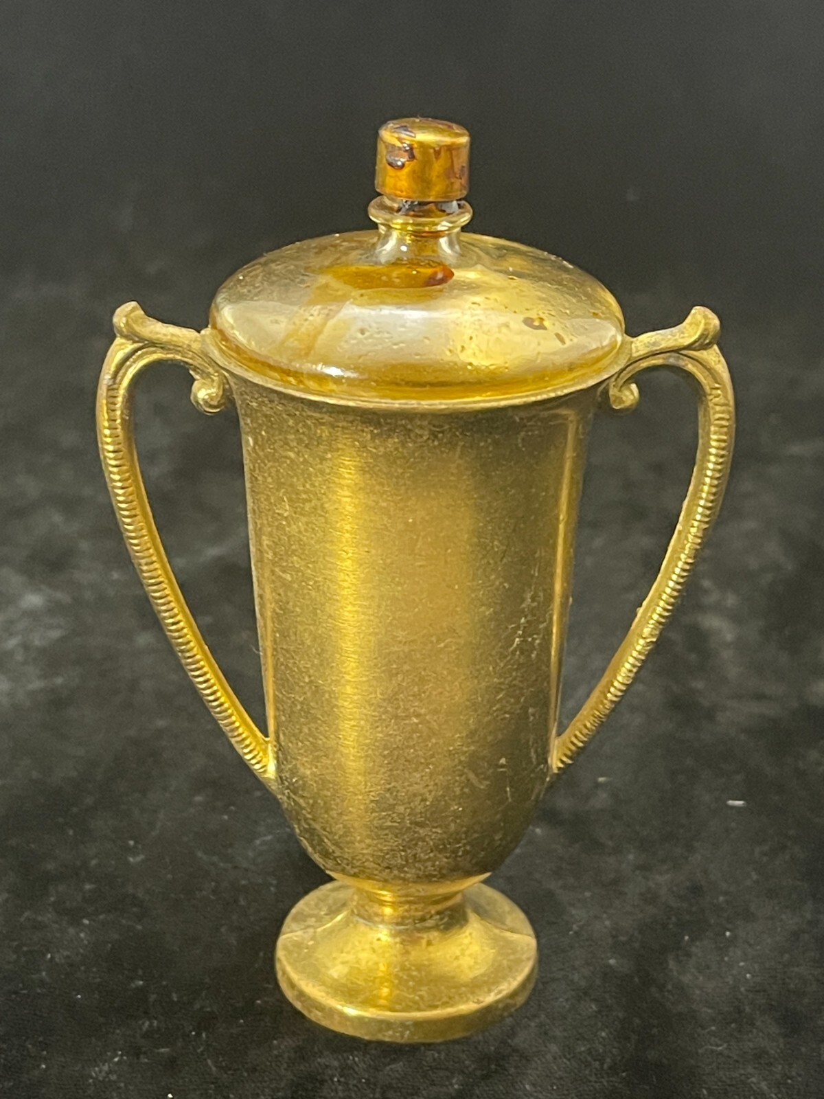 Vintage Perfume Bottle Brass Trophy