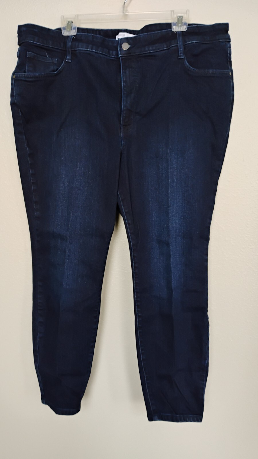 Nine West Womens Blue Jeans Straight Leg Dark Wash  ~  Size 20 W ~ 42" x 26"