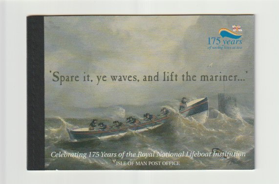 Isle of Man 1999 SG832 etc CTO Prestige Booklet-RNLI-175th-Manx Lifeboats-3 pics