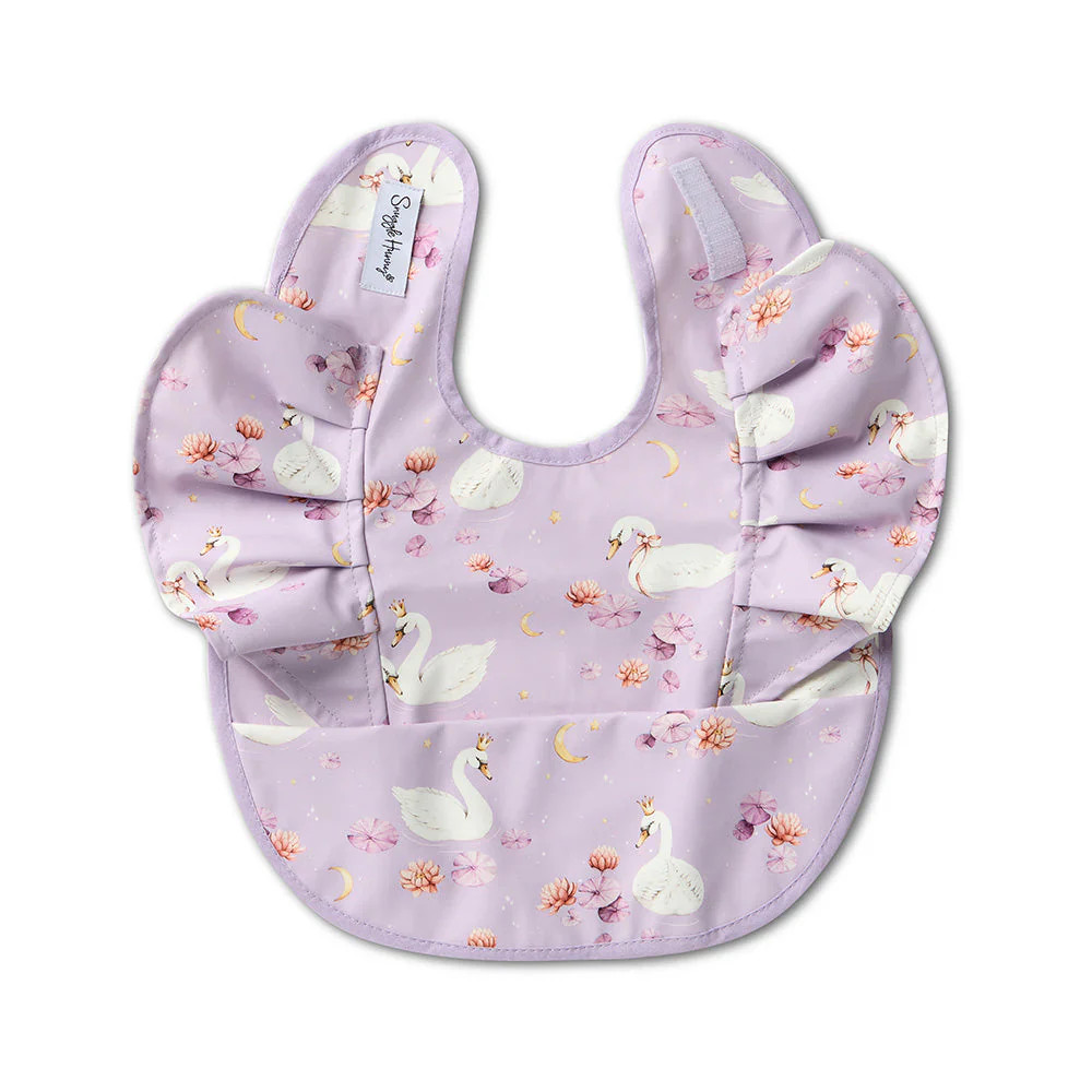 Frill Snuggle Bib-Swan Lake