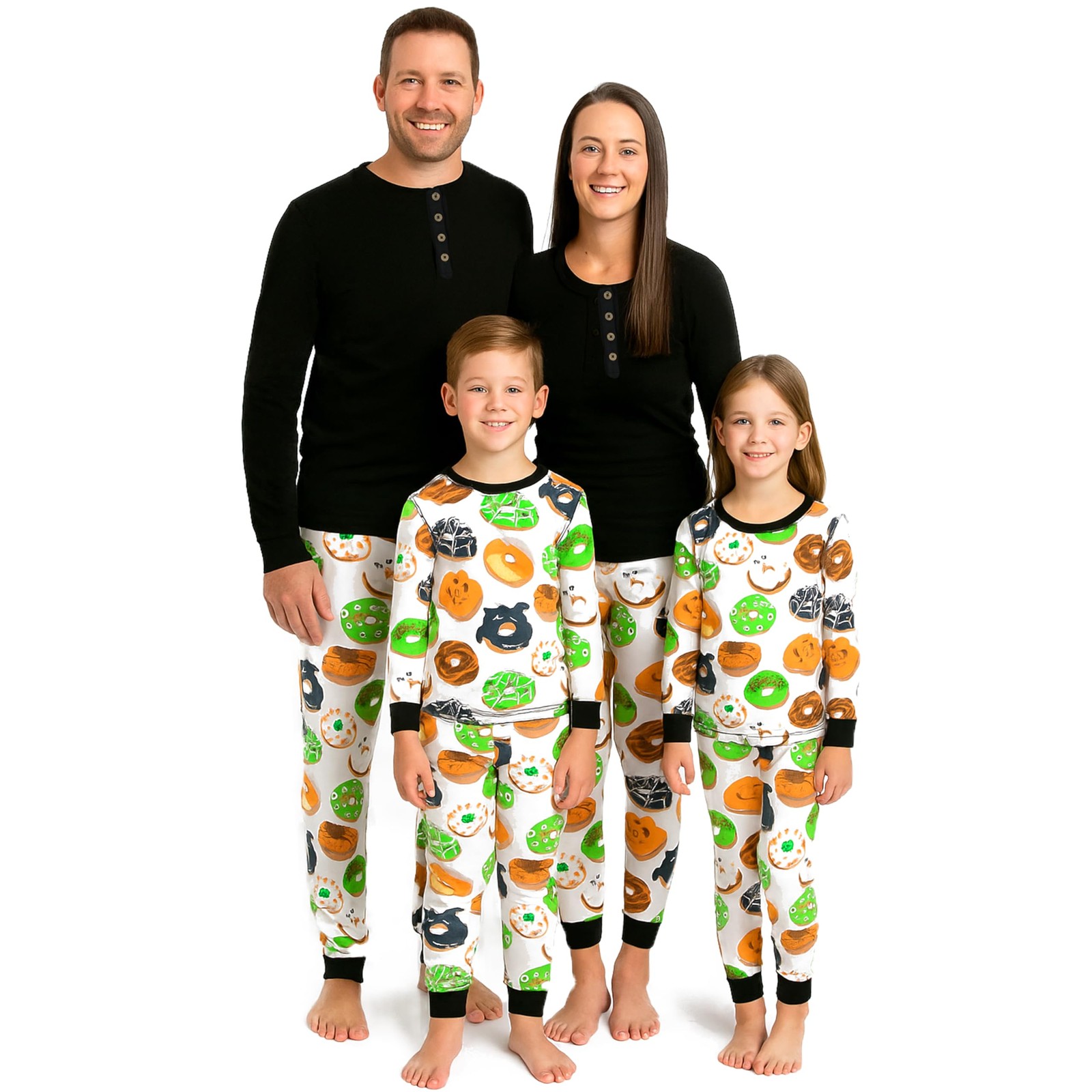 HonestBaby 3T Toddler Organic Cotton Halloween Donuts Matching Family Pajamas