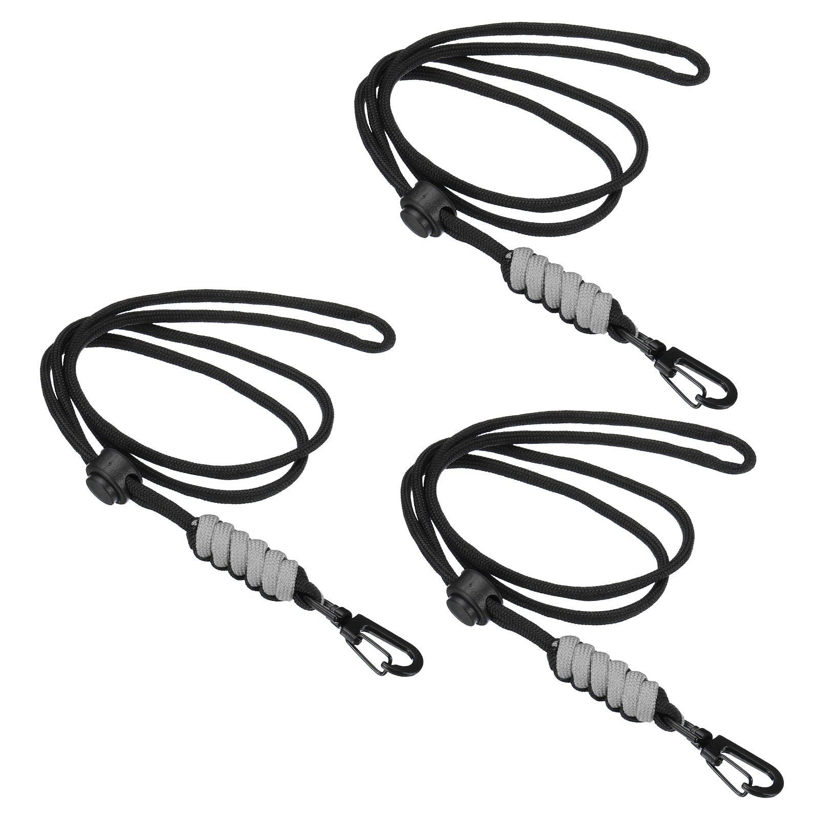 Lanyard Neck, 3pcs Adjustable Long Strap Lanyard Badge, Grey